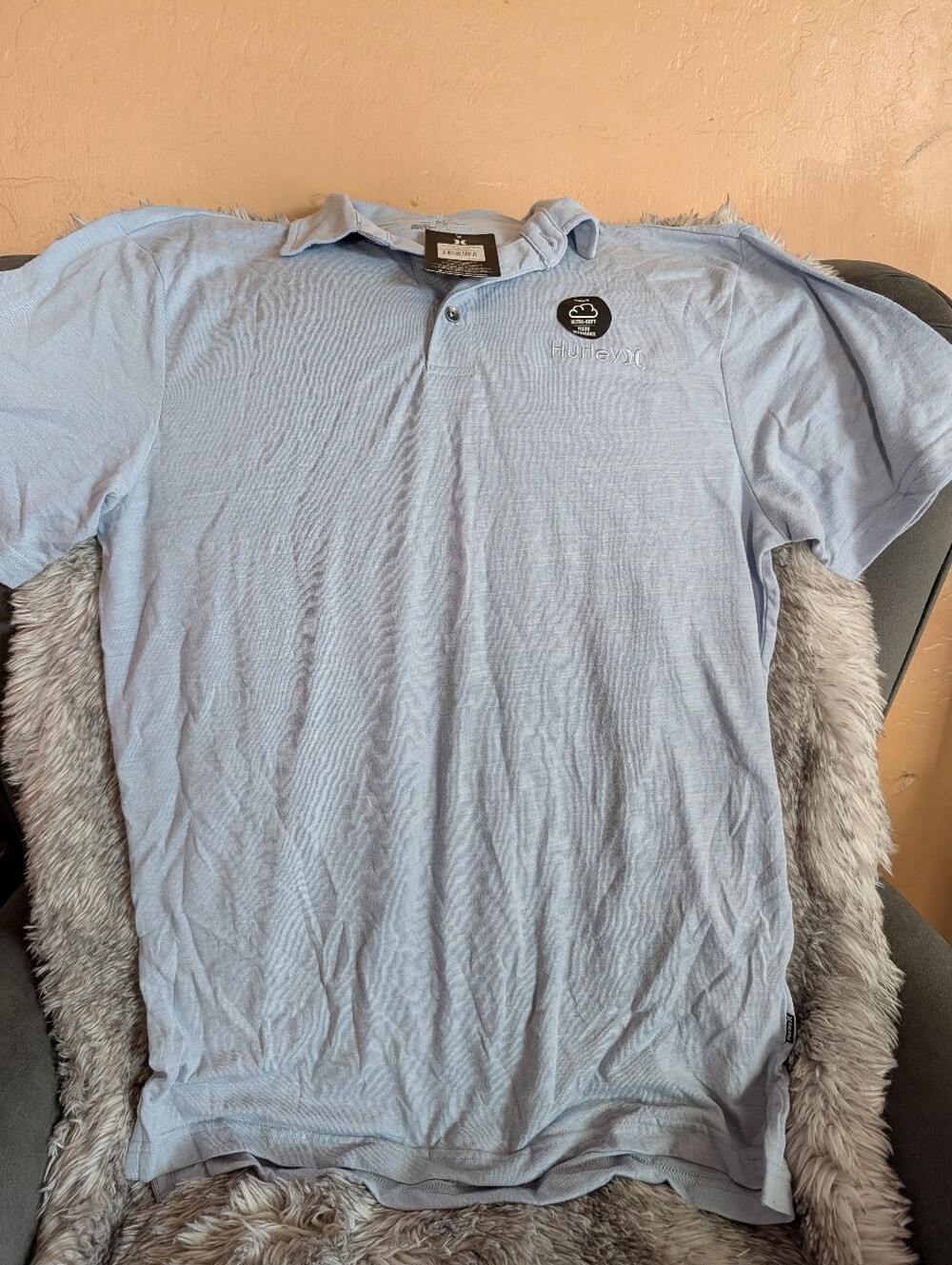 Hurley Light Blue Men's Polo Shirt